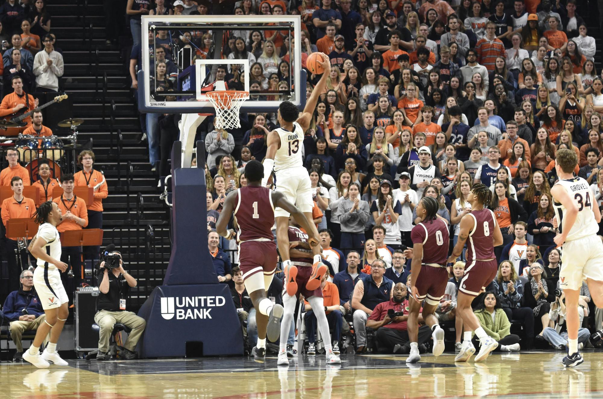 Dunn soars for the slam in the highlight of the game.