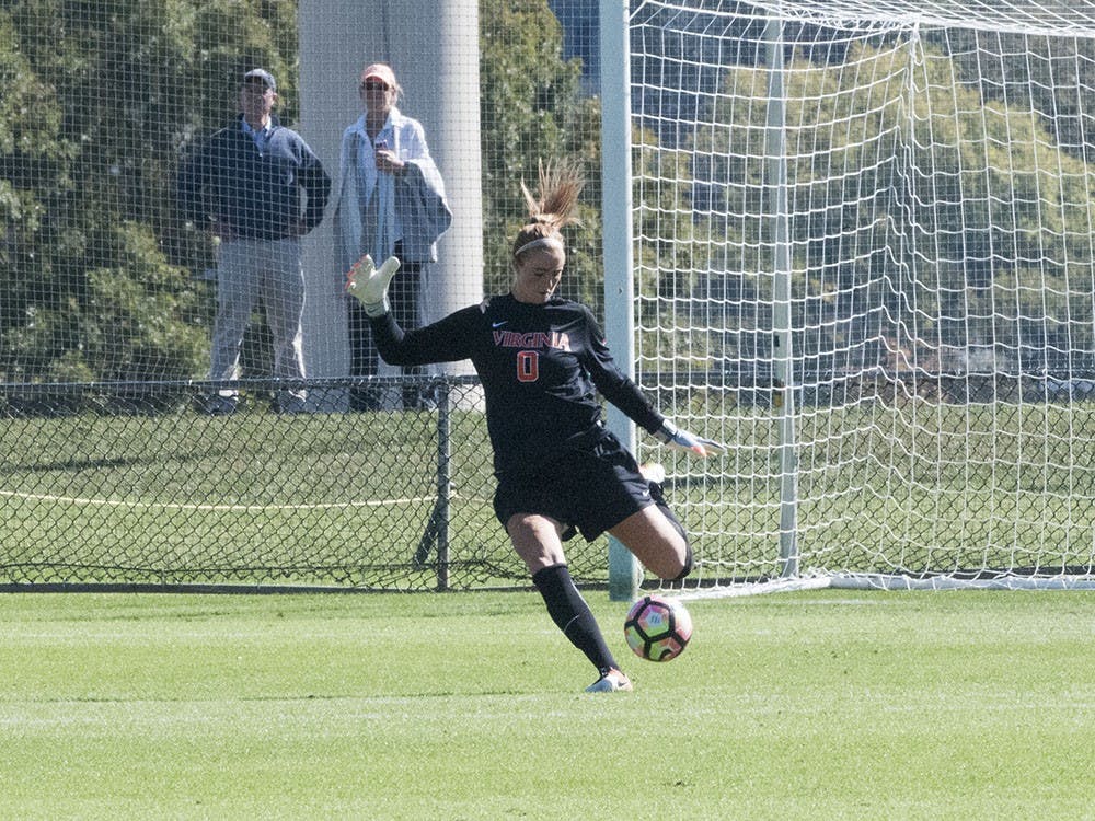 <p>Senior goalkeeper Morgan Stearns&nbsp;and the Cavaliers dropped their quarterfinal matchup to North Carolina, 3-0, Sunday.&nbsp;</p>
