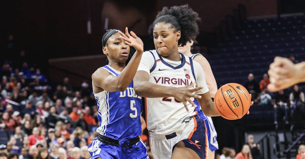 <p>Fifth year forward Camryn Taylor poured in 17 points Saturday to lead all Cavaliers&nbsp;</p>