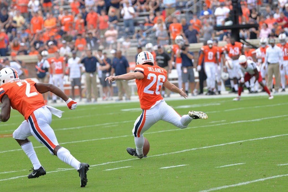 Sophomore kicker Brian Delaney nailed three field goals against Miami Saturday night.
