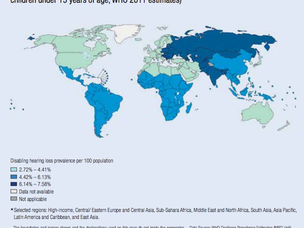 The World Health Organization estimates hearing loss affects 15 percent of the worldwide population.