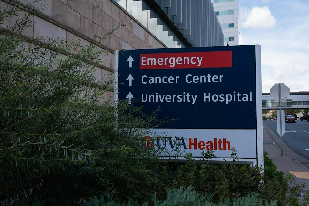 U.Va. Health Emergency Department sign, photographed Sept. 30, 2026.