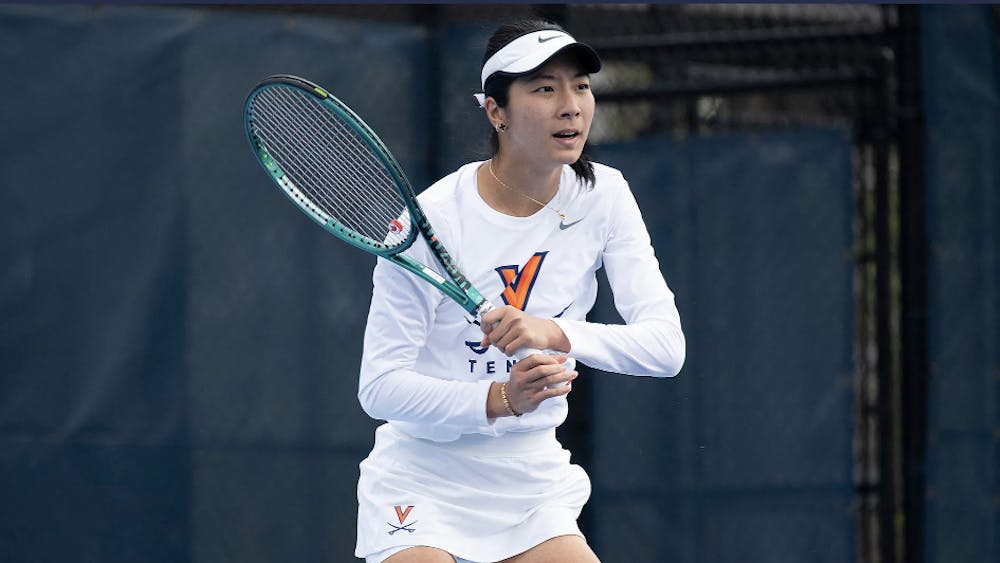 Sophomore Annabelle Xu clinched Sunday's match against Duke for Virginia. Rallying from a 1-6 first-set loss, she won the third-set 6-4 to claim victory for her team.