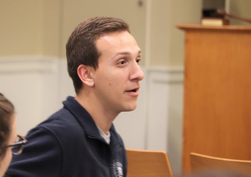 <p>Fourth-year College representative Lukas Pietrzak co-sponsored a bill at the meeting in support of building upon the recent constriction of ramps on the Lawn to make the area more ADA accessible.&nbsp;</p>