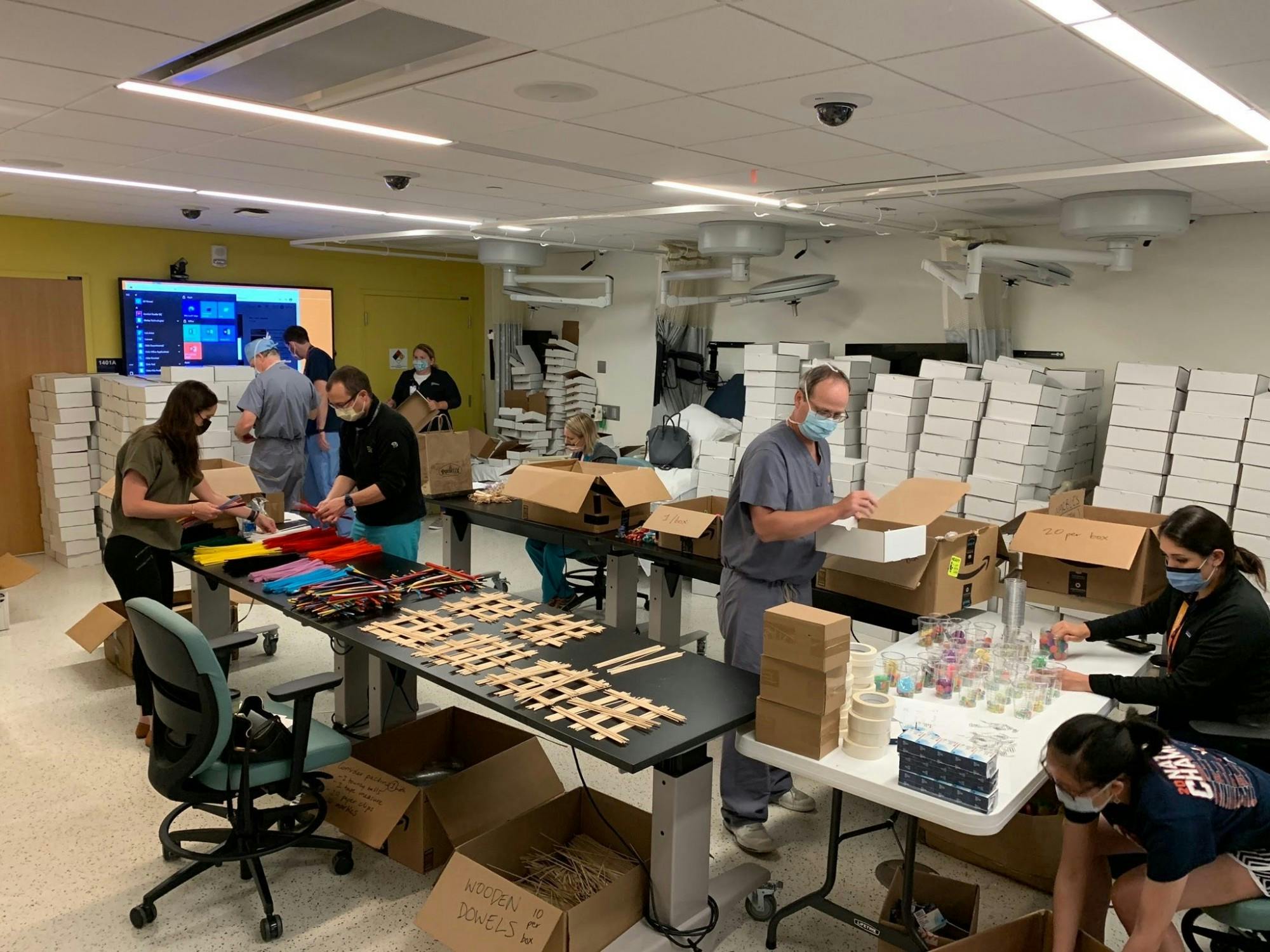 The STEM kits —&nbsp;which are meant to provide science resources to young people of color so they can engage in STEM studies— include basic supplies, such as a thermometer, measuring tape, scissors, Scotch tape and measuring cups.&nbsp;