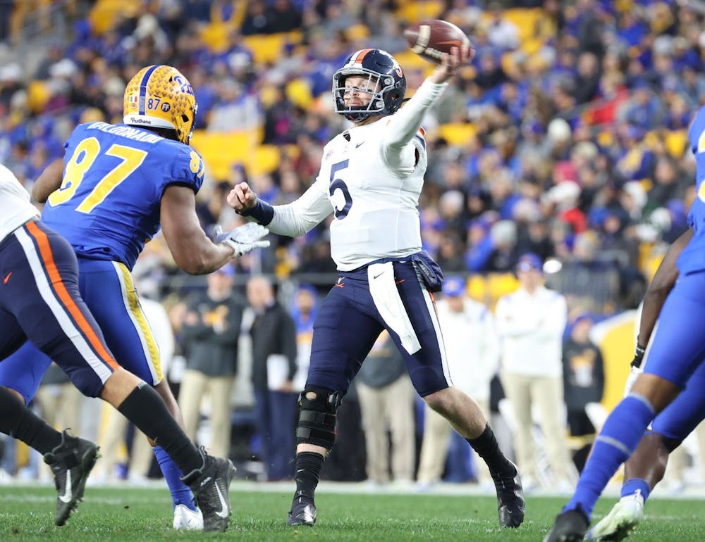 <p>Virginia junior quarterback Brennan Armstrong returned from a rib injury and did not miss a beat, throwing for nearly 500 yards.</p>