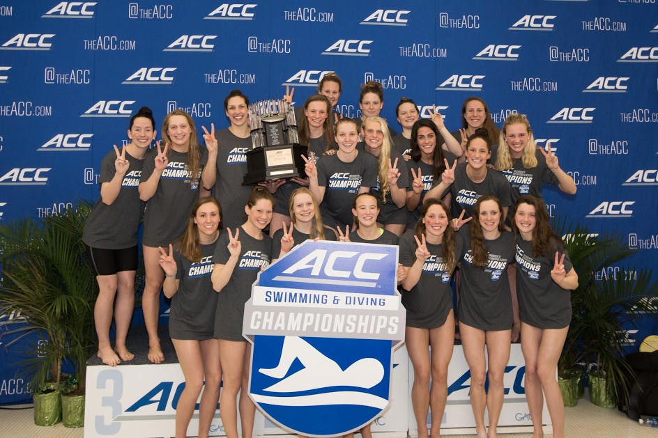 The Virginia women's swimming and diving team captured its ninth-consecutive ACC title Saturday. The No. 5 Cavaliers will compete for a podium finish beginning March 16 at the NCAA championships.