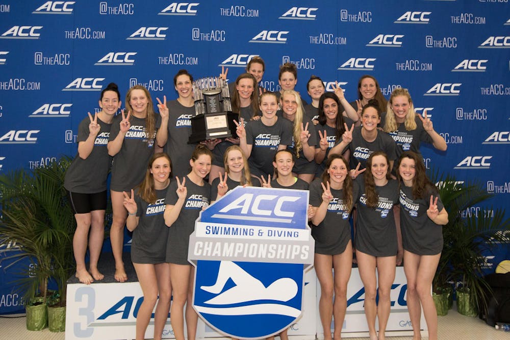 <p>The Virginia women's swimming and diving team captured its ninth-consecutive ACC title Saturday. The No. 5 Cavaliers will compete for a podium finish beginning March 16 at the NCAA championships.</p>