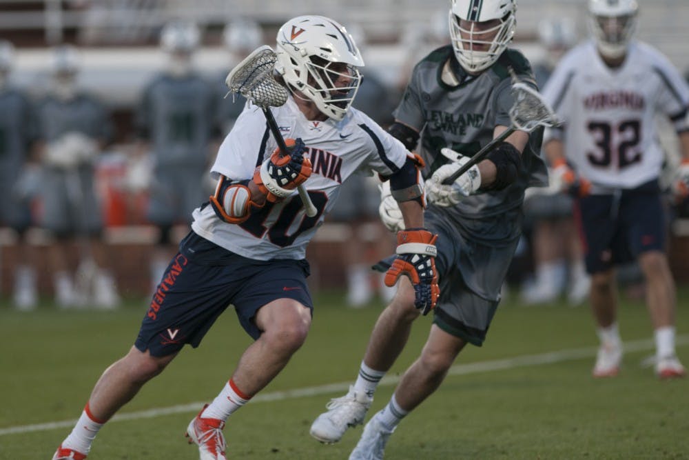 <p>Senior attackman Joe French led Virginia with four goals and five points in the dominant win against Cleveland State.&nbsp;</p>