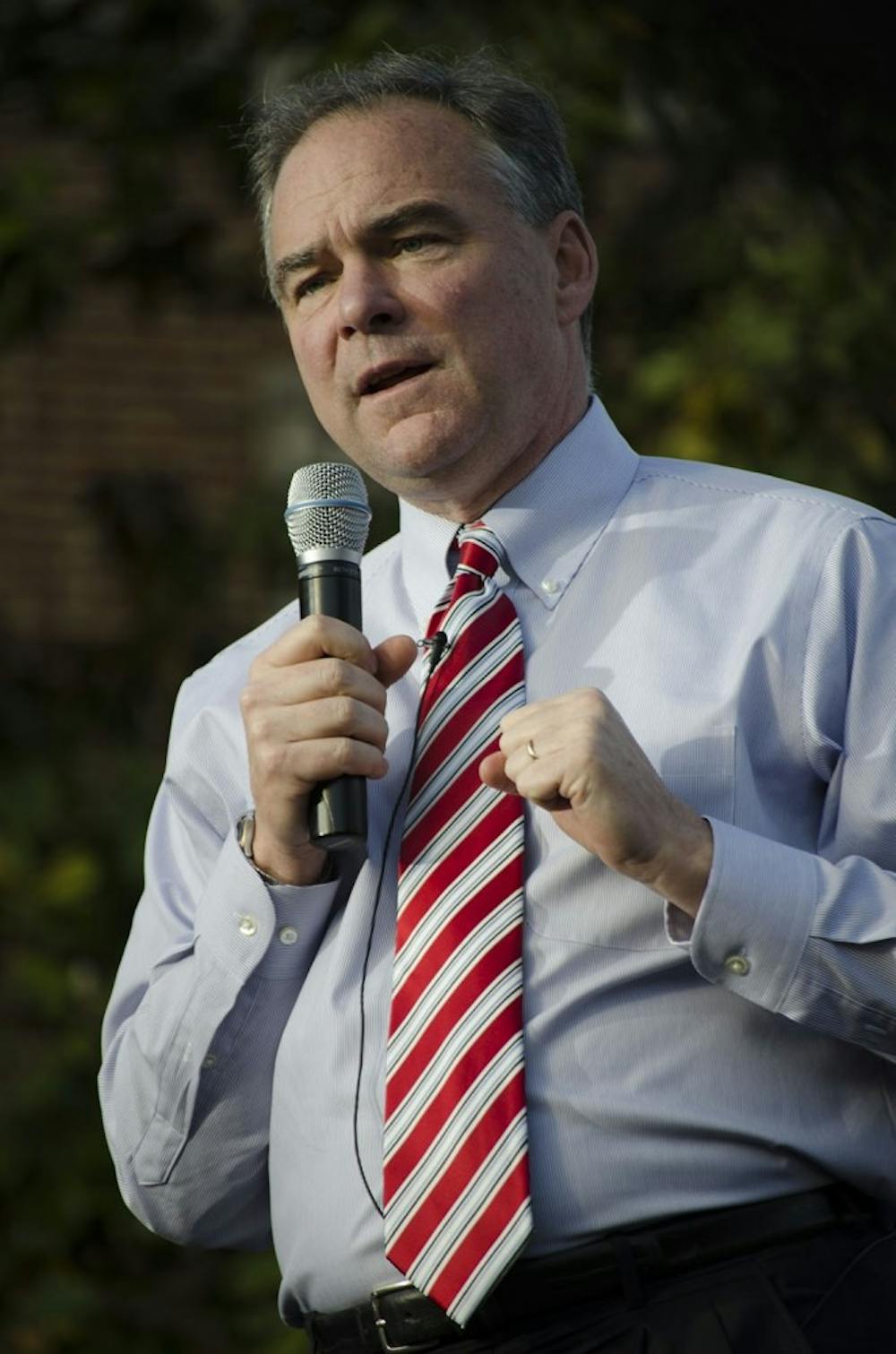 <p>A call for war was also a theme in Kaine’s address.</p>