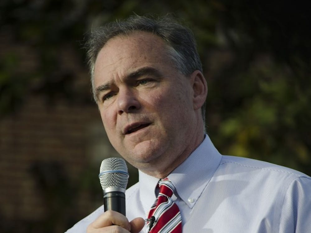 A call for war was also a theme in Kaine’s address.