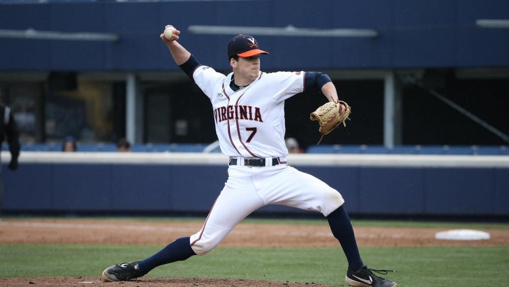<p>Virginia sophomore right-hander Devin Ortiz pitched a 4.1 inning no-hitter in relief.</p>