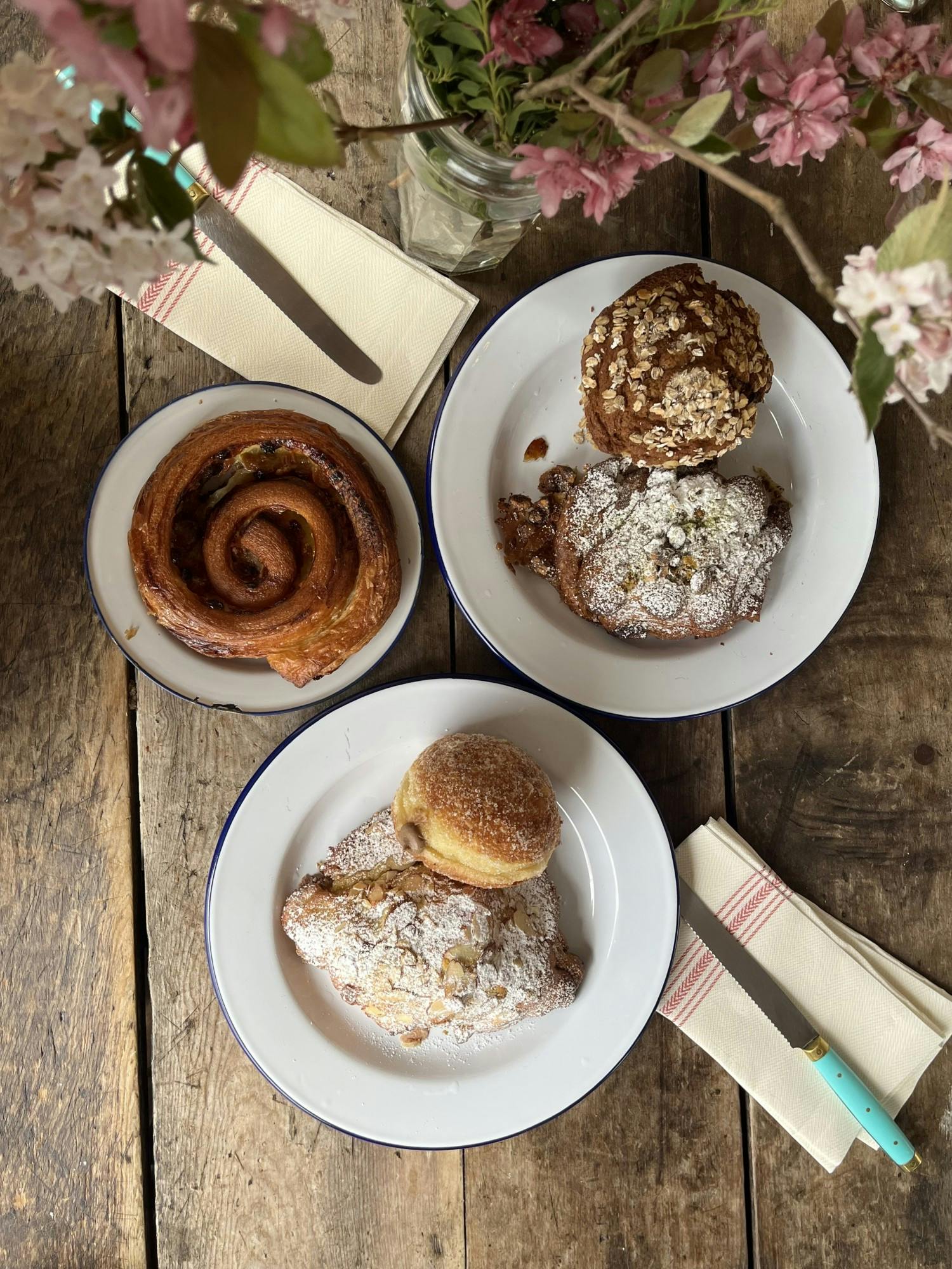 The beignets were a star within the display––gorgeous rotundas of pastries tossed in granulated sugar and cooked to a tawny tan.