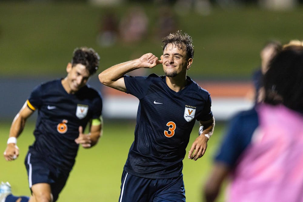 Jesus de Vicente wheels away after sealing the result late in the second half.