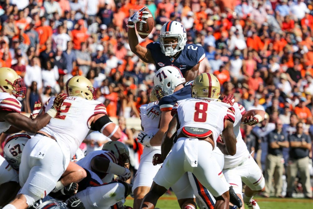 <p>A rushing score late in the second quarter by sophomore wide receiver Joe Reed accounted for Virginia's lone touchdown against Boston College.&nbsp;</p>