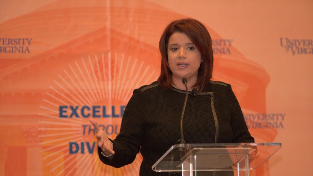 CNN analyst Ana Navarro was the fifth speaker of the Excellence Through Diversity Distinguished Learning Series.&nbsp;