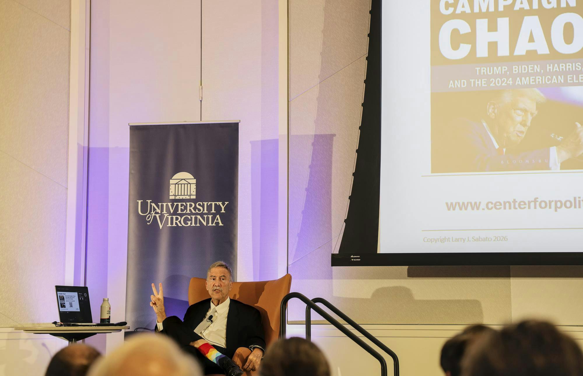 “Lifetime Learning” hosted Politics Prof. Larry Sabato for his annual “Look into the Crystal Ball” lecture Sept. 26, 2026.
