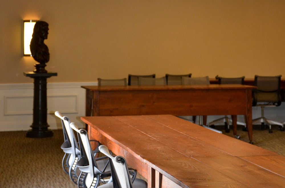 Empty Honor Committee meeting room, photographed March 28, 2025. 