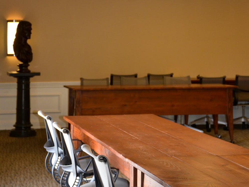 Empty Honor Committee meeting room, photographed March 28, 2025.