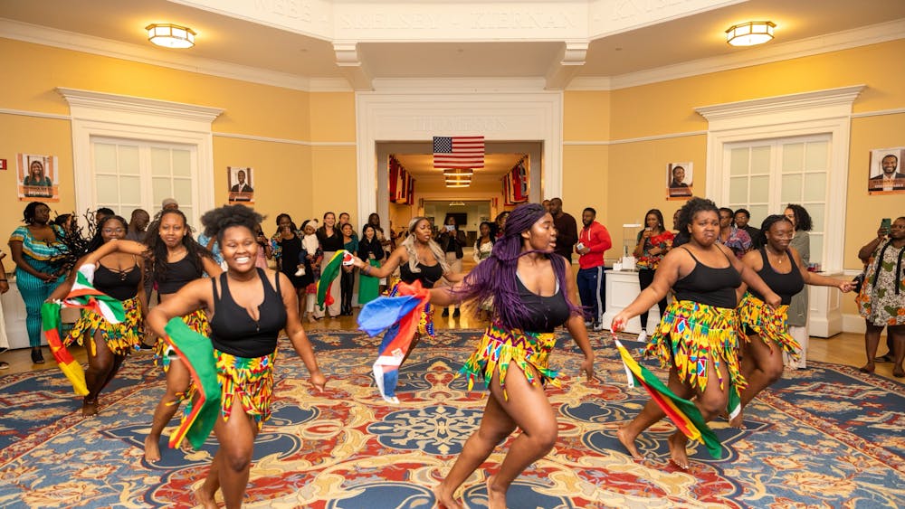 When the Afro-Hoos perform at the Organization for African Students’ Africa Day or at local Charlottesville venues, they lead their audiences through a musical tour of African culture. Photo courtesy Afro-Hoos.