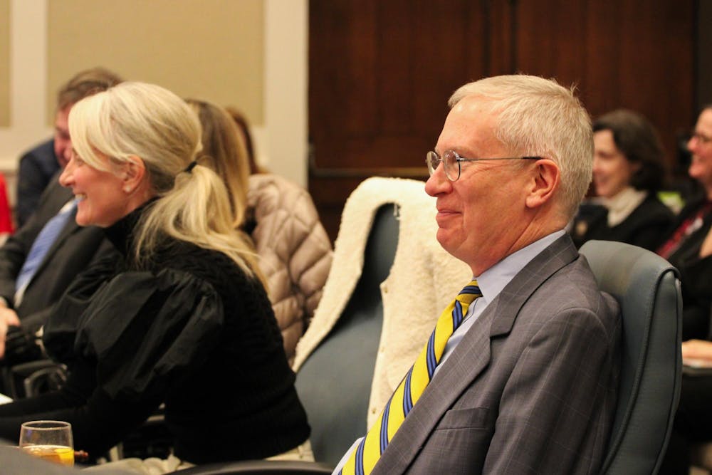 Interim University President Paul Mahoney, photographed at a Board of Visitors meeting Dec. 5, 2025. 