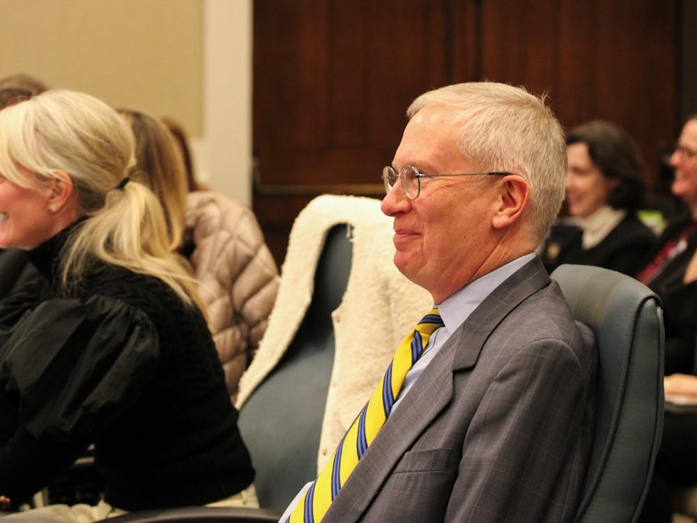 Interim University President Paul Mahoney, photographed at a Board of Visitors meeting Dec. 5, 2025.