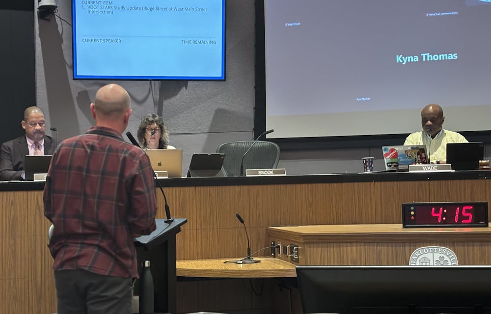 Charlottesville City Council meeting, photographed March 16, 2026.