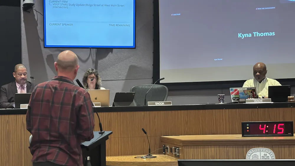 Charlottesville City Council meeting, photographed March 16, 2026.