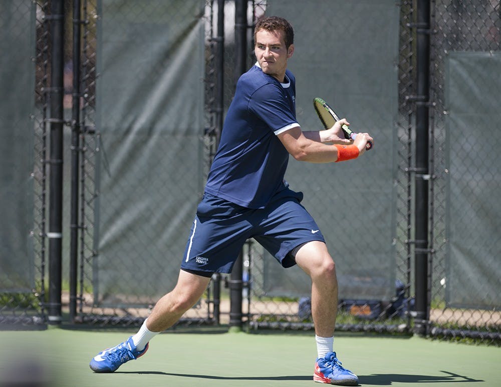 Virginia senior Ryan Shane defeated Elon freshman&nbsp;Mario Paccini,&nbsp;6-7, 7-5, 6-1. No. 1 Virginia swept Elon and Furman over the weekend.