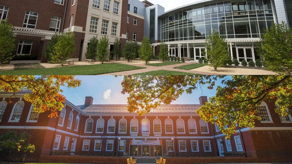 Both the College (above) and the Engineering school (below) consist of 70 percent Virginia residents and 30 percent out-of-state residents.