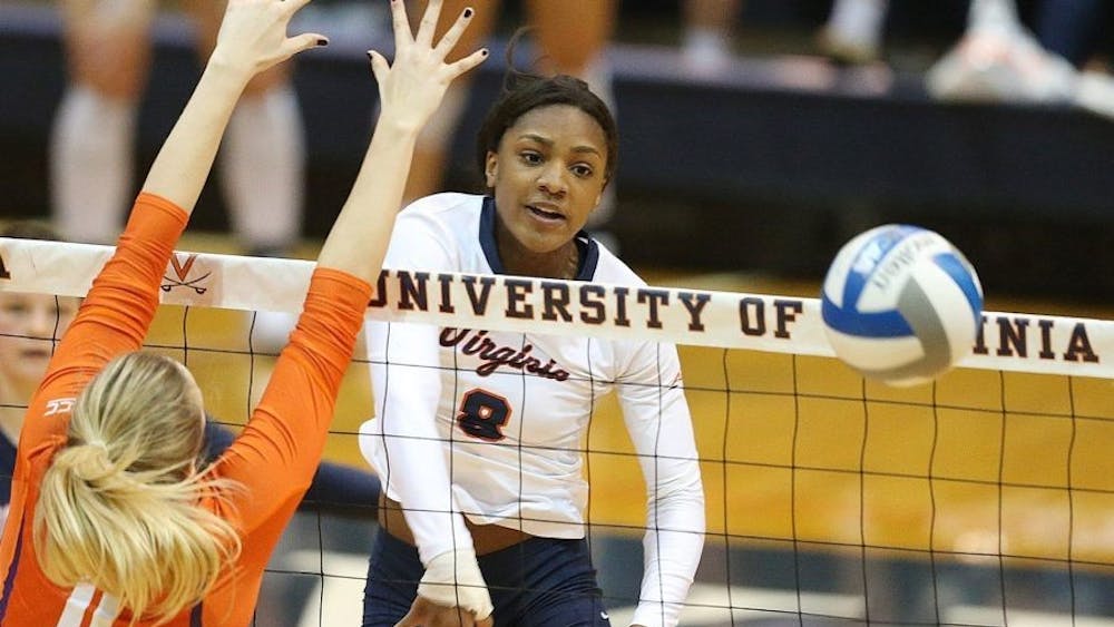 Sophomore middle blocker Chino Anukwuem had solid performances over the weekend despite Virginia's losses.