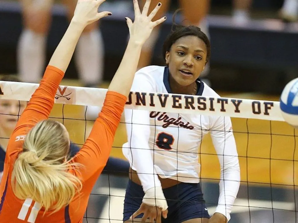 Sophomore middle blocker Chino Anukwuem had solid performances over the weekend despite Virginia's losses.