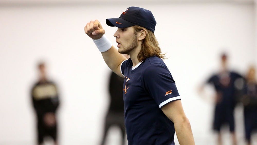 Junior Carl Soderlund upset second-ranked Petros Chrysochos of Wake Forest Sunday.