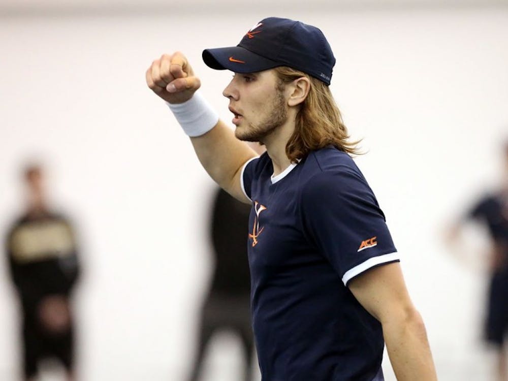 Junior Carl Soderlund upset second-ranked Petros Chrysochos of Wake Forest Sunday.