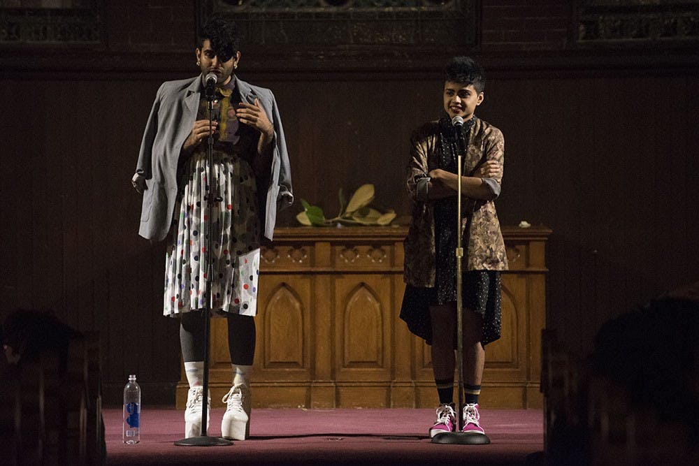 The show began with the duo remarking on the Paris terrorist attacks, providing an alternative interpretation of the week’s events.