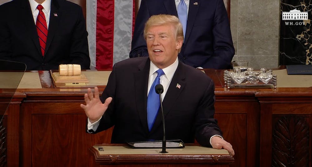 <p>President Donald Trump delivered his first State of the Union address to Congress Tuesday evening.&nbsp;</p>