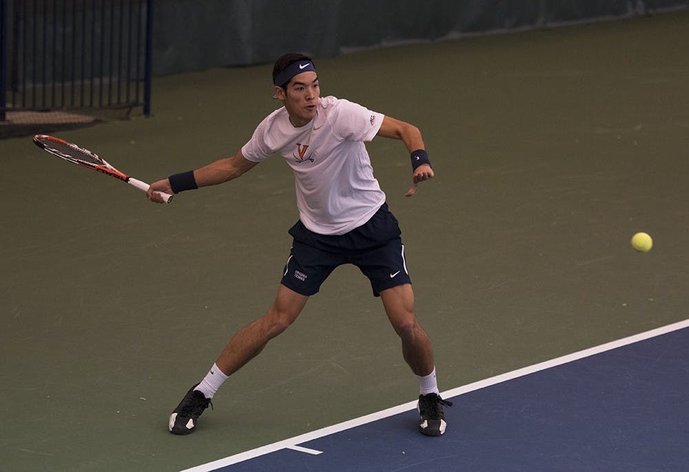 <p>Star sophomore Thai-Son Kwiatkowski took care of business Sunday. The All-American won 7-6, 6-1 and 6-1, 6-3 in singles play, and No. 1 Virginia dominated Kentucky and Eastern Kentucky.&nbsp;</p>