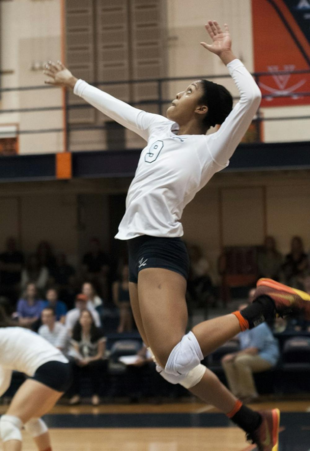 <p>Senior outside hitter Jasmine Burton led the Cavaliers with 12 kills in their win over Clemson, snapping a 12-game losing streak.&nbsp;</p>