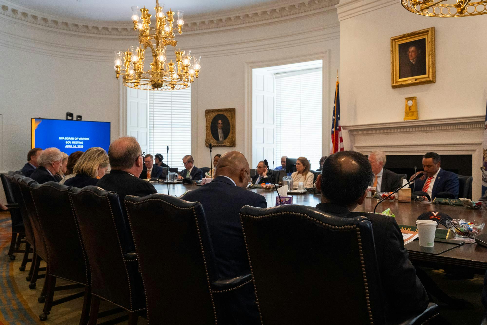 The Board of Visitors convened for a meeting in April.