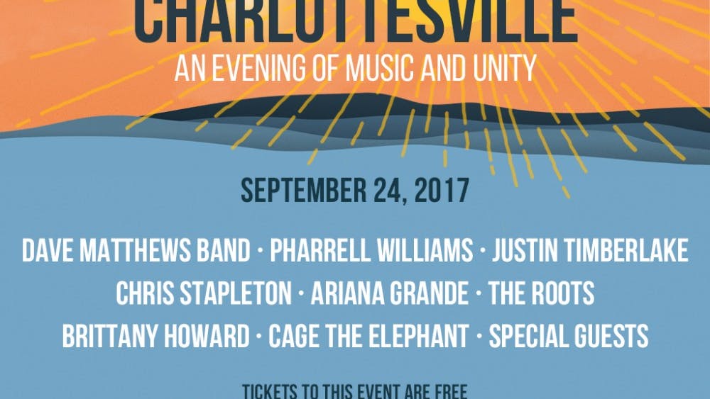 The Dave Matthews Band is hosting the concert as a response to the events that occurred in Charlottesville Aug. 11 and 12.