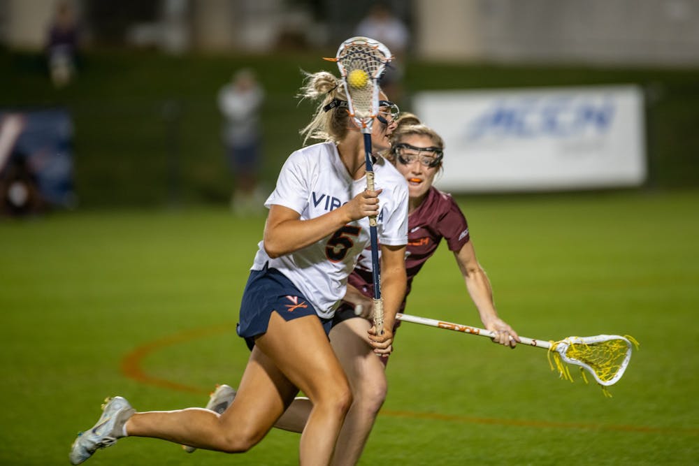 <p>Sophomore attacker Rachel Clark led the Cavaliers once again in scoring, this time with five goals.</p>