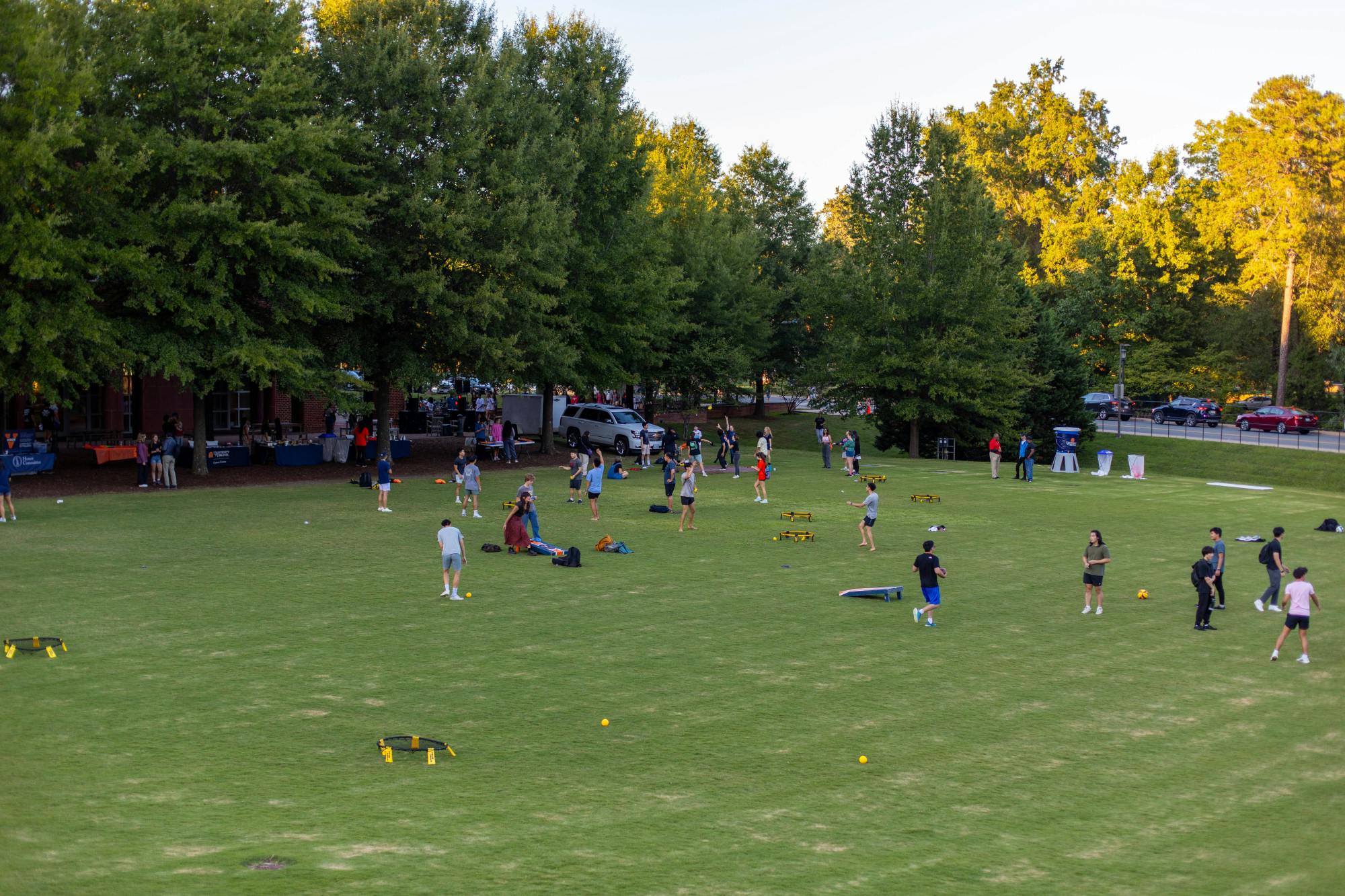 First-year students who attended Block Party were given snacks, music, prizes and games. Many of them came with the friends they made in their COLA.