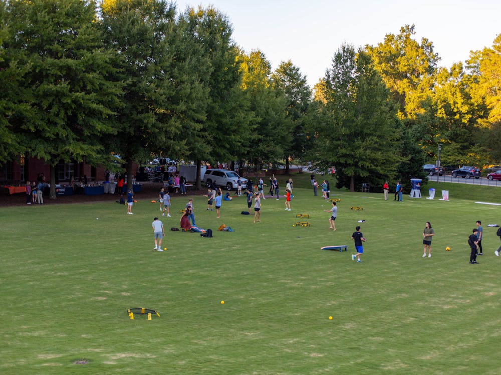 First-year students who attended Block Party were given snacks, music, prizes and games. Many of them came with the friends they made in their COLA.