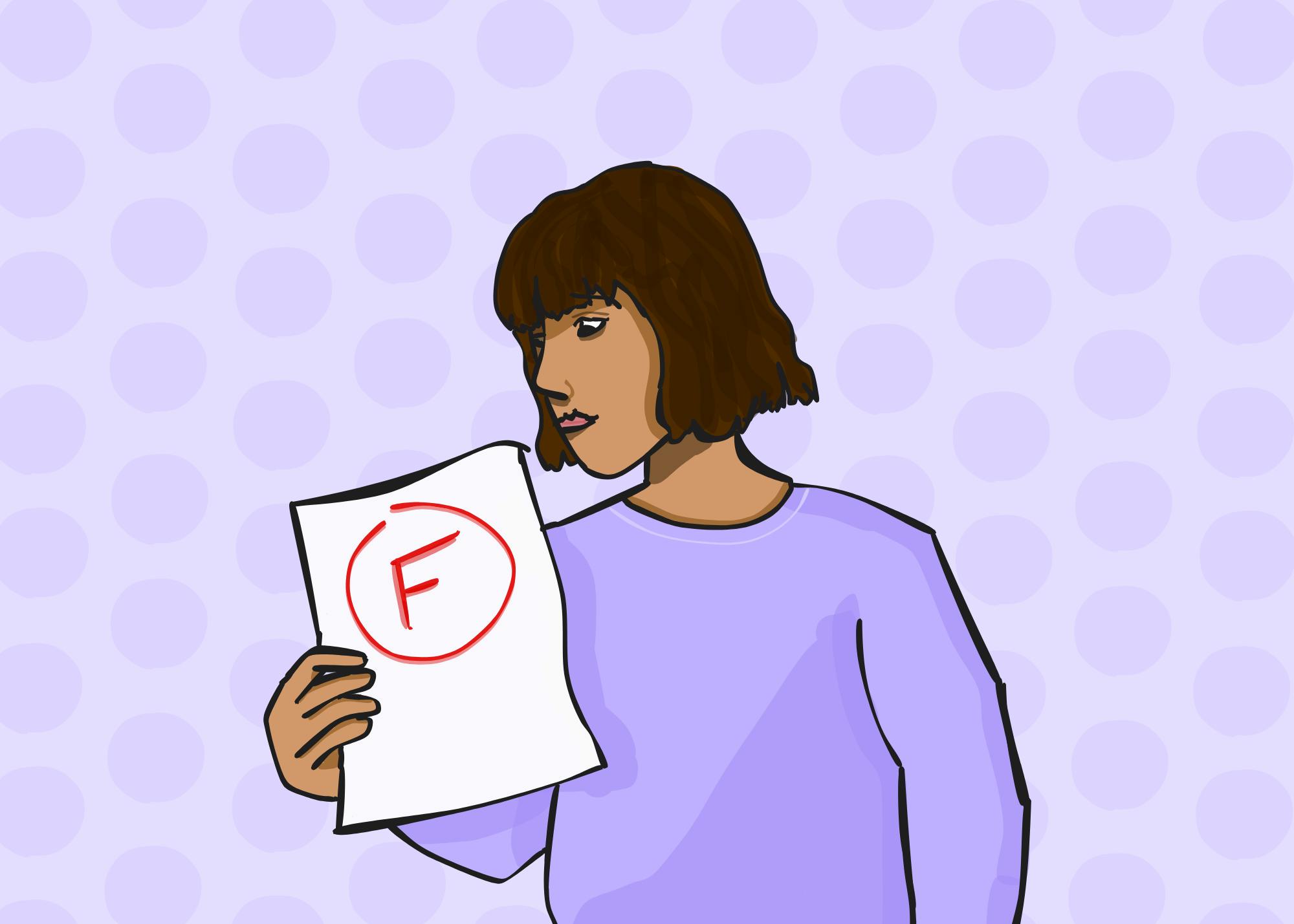 I failed an exam for the first time as a third-year in college.