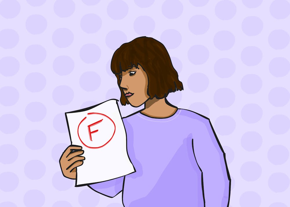 I failed an exam for the first time as a third-year in college.