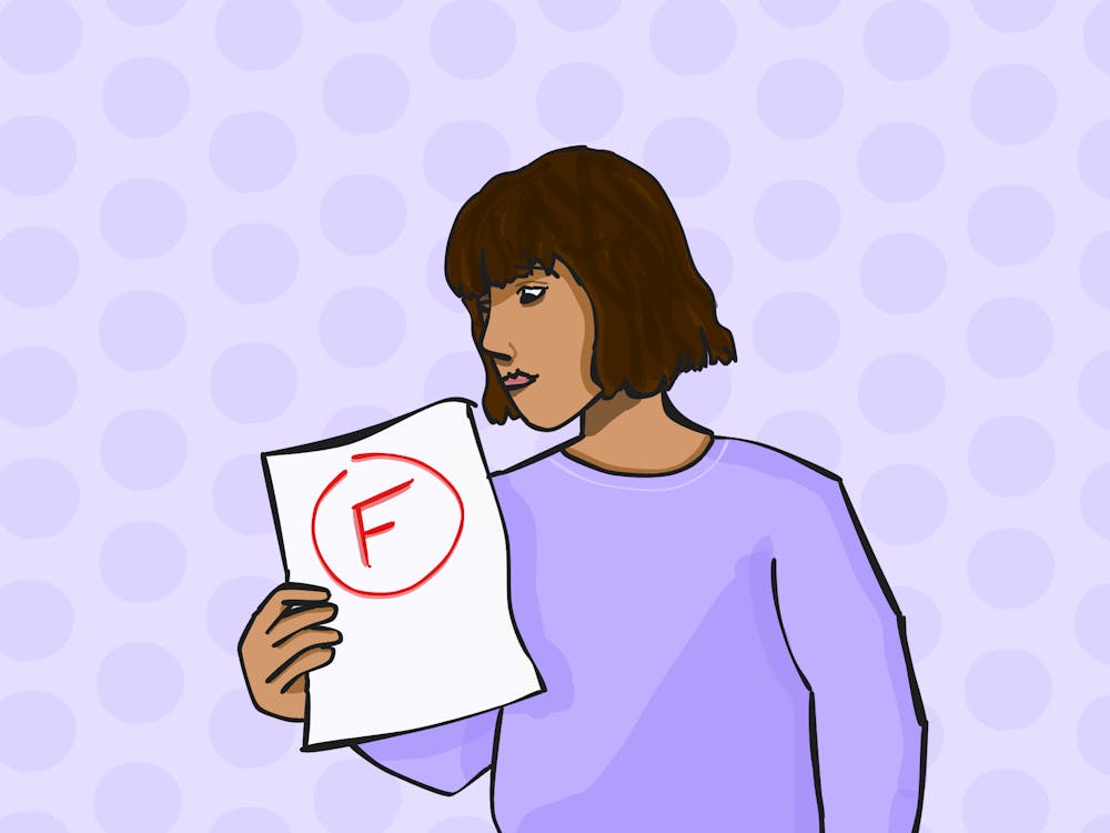 I failed an exam for the first time as a third-year in college.