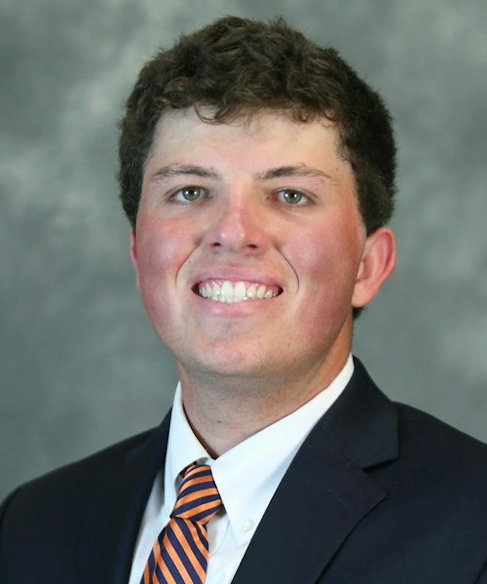 <p>Sophomore Thomas Walsh finished second individually with a career-best 205 (11-under) to lead the Cavaliers to the tournament victory.&nbsp;</p>
