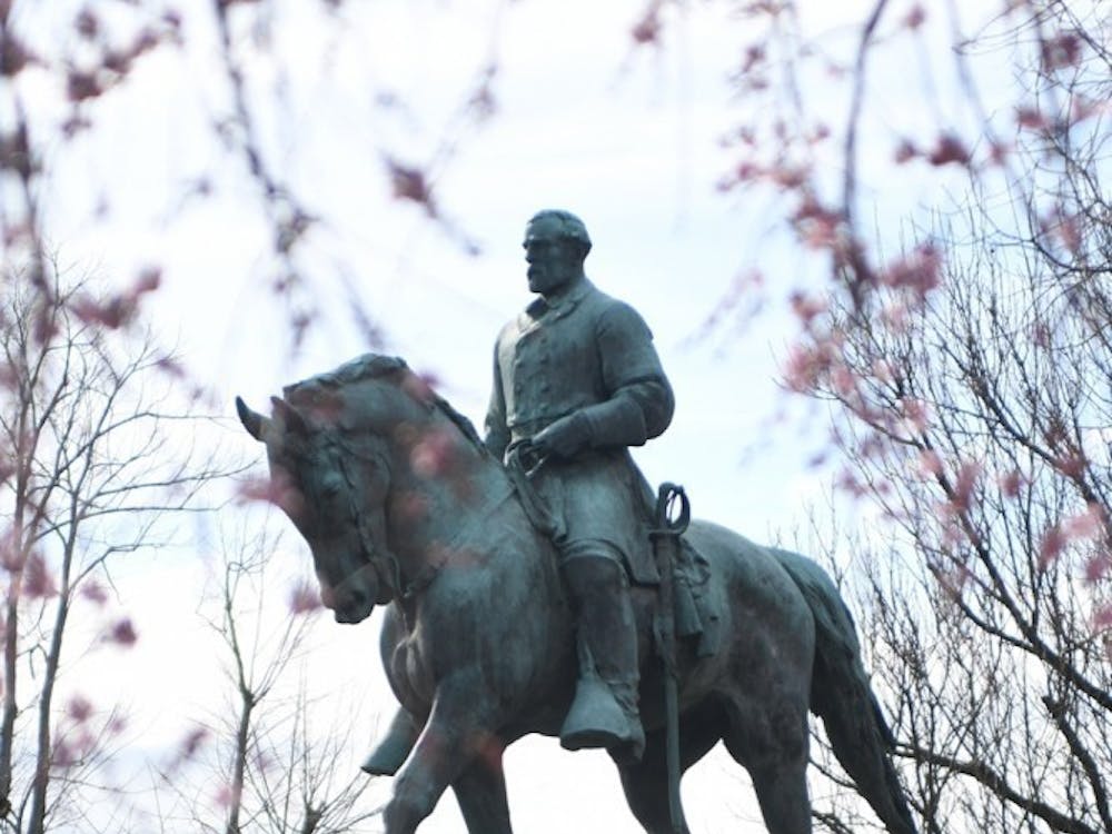 The Lee and Jackson statues were vandalized less than one month ago.