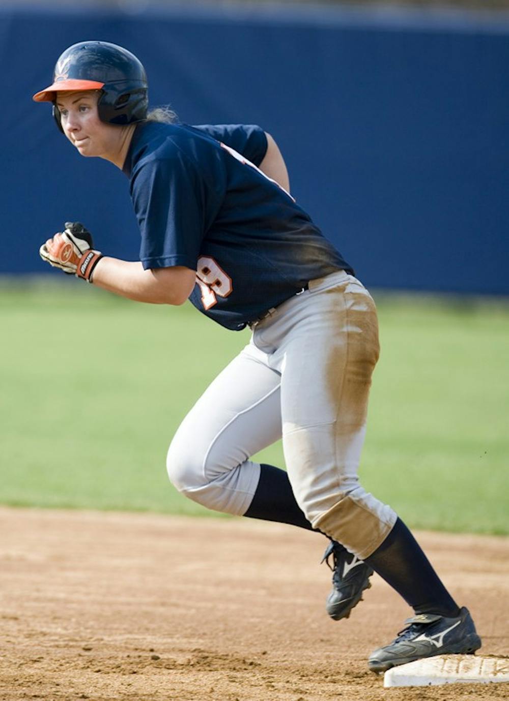 Virginia Cavaliers OF Sarah Tacke (19) in action against UMD.  The Virginia Cavaliers softball team fell to the Maryland Terrapins 8-3 in the second game of a doubleheader at The Park in Charlottesville, VA on March 24, 2007.