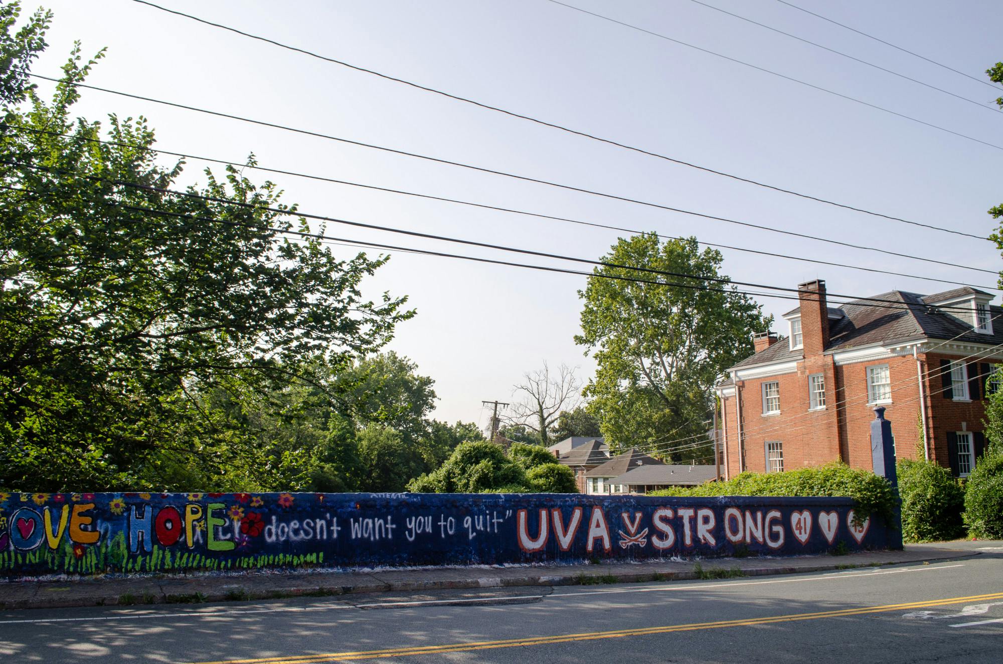 The appearance of new art reflects the difficulty of permanently maintaining the UVA Strong mural.